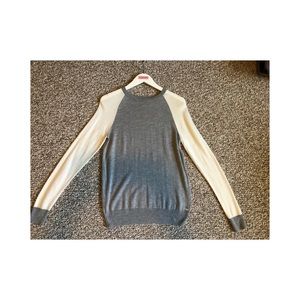 Vineyard Vines Color Block Swtr (XS gray/ ivory)